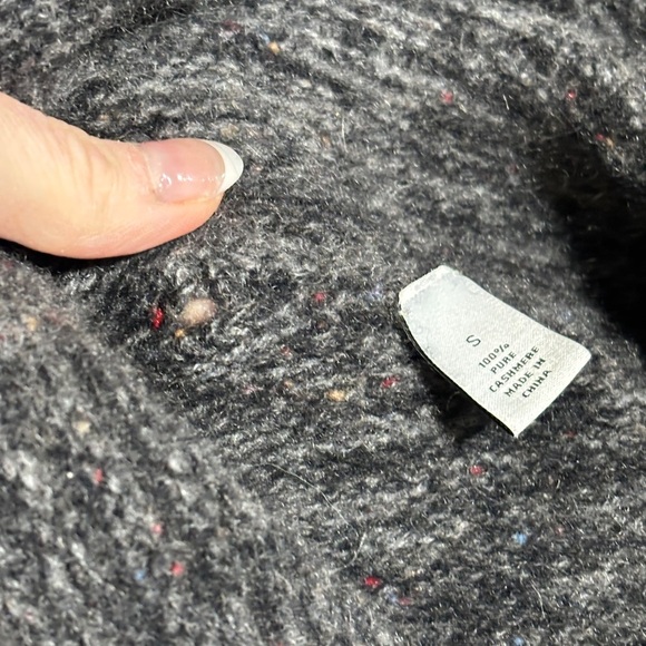 Pure Cashmere Gray Cowl Neck Sweater - Picture 4 of 4